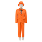 Dumb and Dumber Suit Boy Lloyd Christmas Orange Cosplay Costume Halloween Carnival Suit